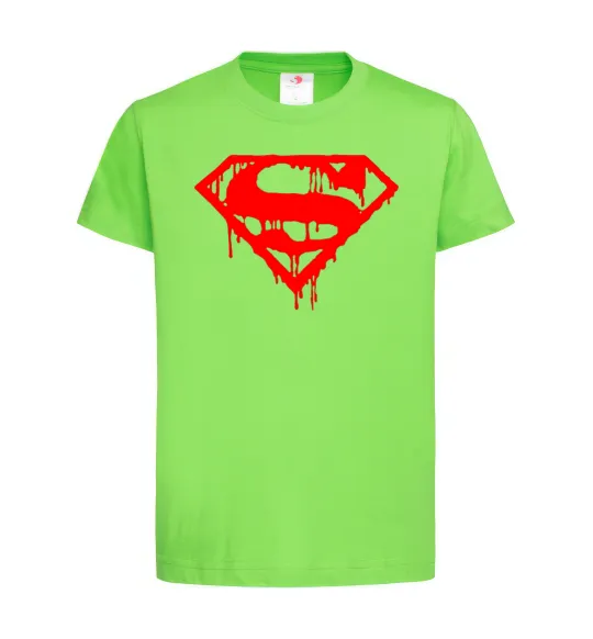 Дитяча футболка Superman logo Лаймовий фото