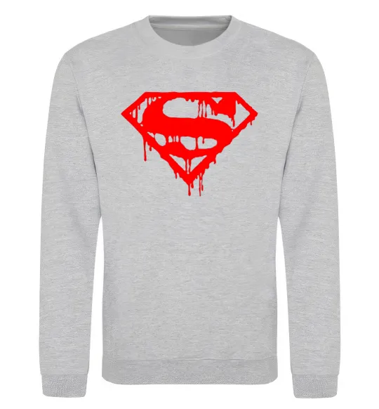 Світшот Superman logo Сірий меланж фото
