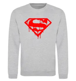 Свитшот Superman logo Серый меланж фото