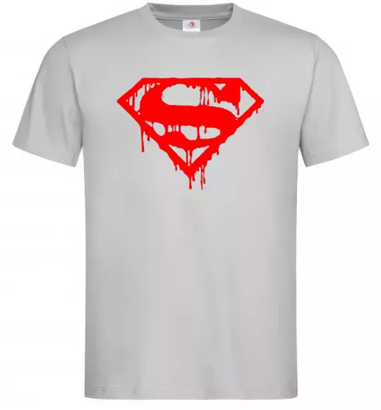 Мужская футболка Superman logo Серый фото