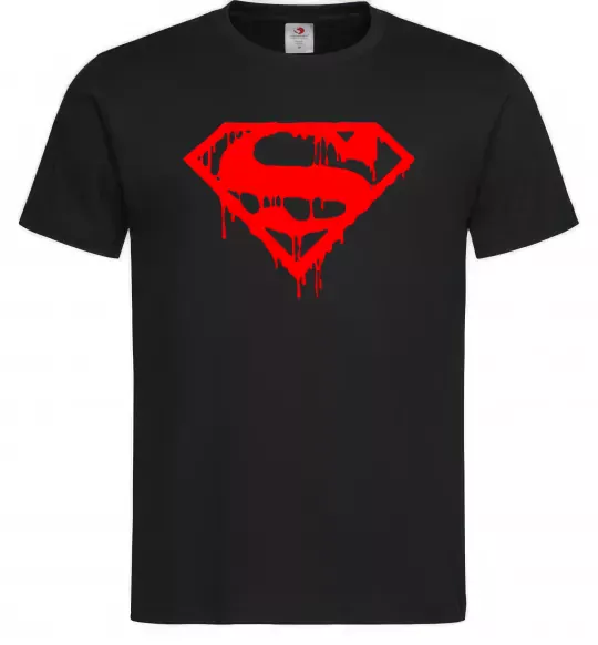 Мужская футболка Superman logo Черный фото