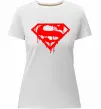 Жіноча преміум футболка Superman logo Білий фото