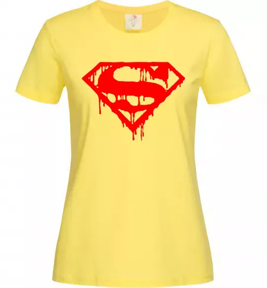 Женская футболка Superman logo Лимонный фото