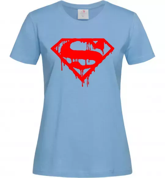 Женская футболка Superman logo Голубой фото