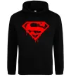 Чоловіча толстовка (худі) Superman logo Чорний фото
