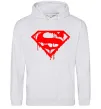 Чоловіча толстовка (худі) Superman logo Сірий меланж фото