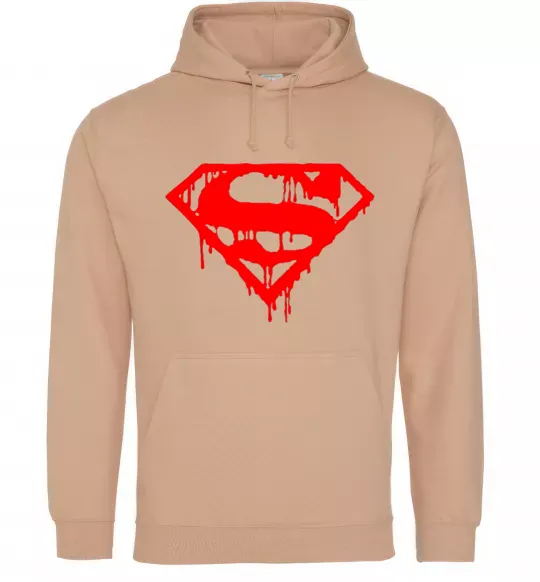 Чоловіча толстовка (худі) Superman logo Пісочний фото