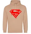 Чоловіча толстовка (худі) Superman logo Пісочний фото