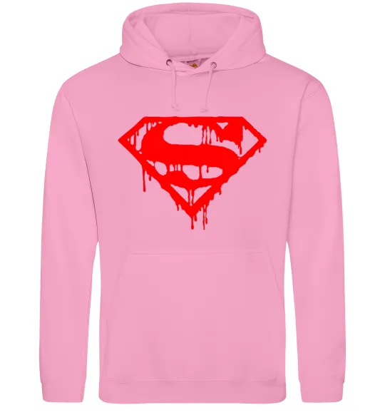 Женская толстовка (худи) Superman logo Розовый фото