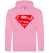 Женская толстовка (худи) Superman logo Розовый фото