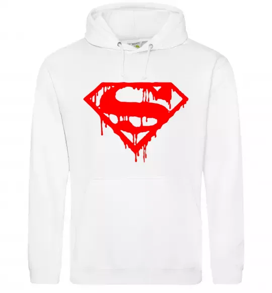 Жіноча толстовка (худі) Superman logo Білий фото