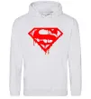 Жіноча толстовка (худі) Superman logo Сірий меланж фото