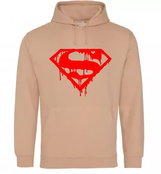 Жіноча толстовка (худі) Superman logo Пісочний фото
