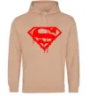 Жіноча толстовка (худі) Superman logo Пісочний фото