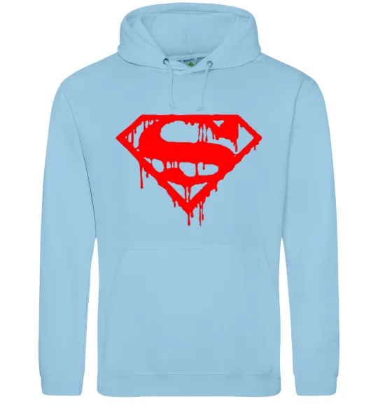 Женская толстовка (худи) Superman logo Голубой фото
