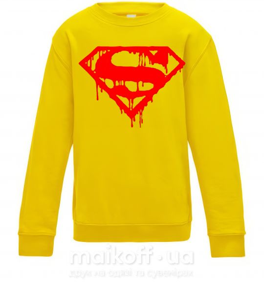 Дитячий світшот Superman logo Сонячно жовтий фото