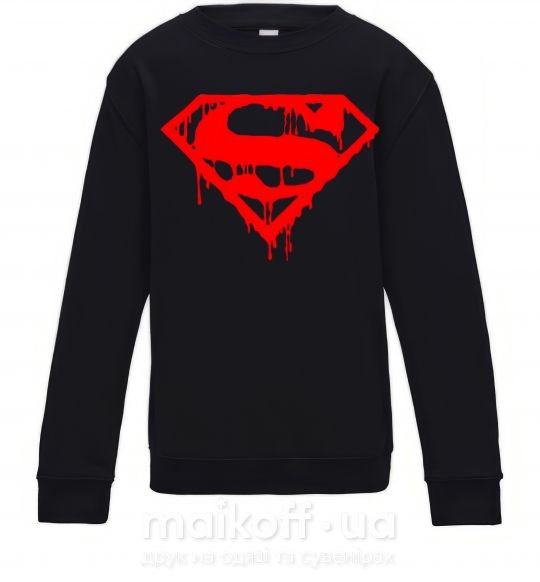 Дитячий світшот Superman logo Чорний фото