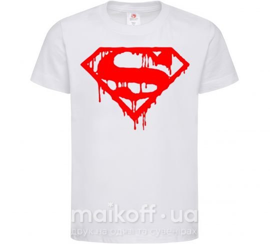 Детская футболка Superman logo Белый фото