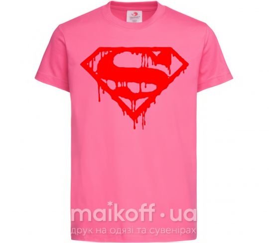 Детская футболка Superman logo Ярко-розовый фото