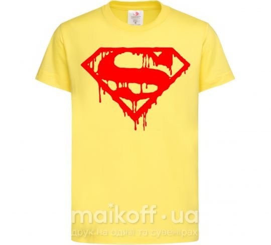 Дитяча футболка Superman logo Лимонний фото