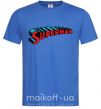 Мужская футболка SUPERMAN слово Ярко-синий фото