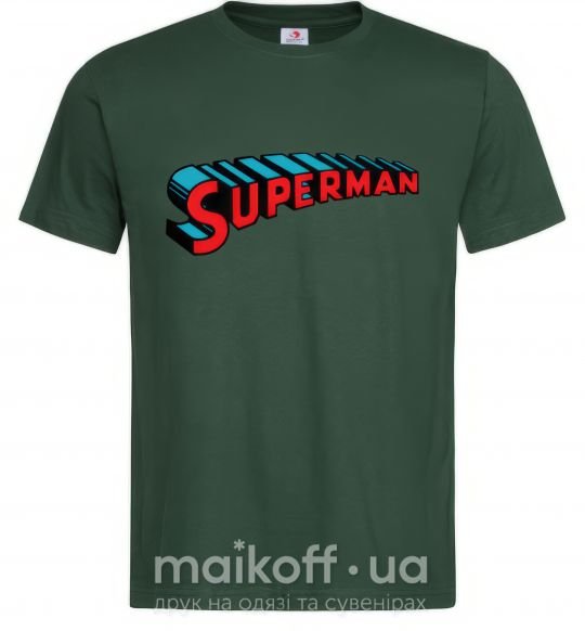 Мужская футболка SUPERMAN слово Темно-зеленый фото