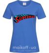 Женская футболка SUPERMAN слово Ярко-синий фото