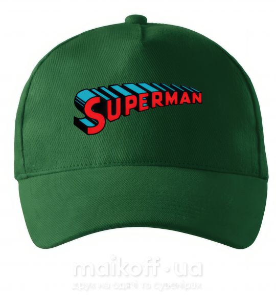 Кепка SUPERMAN слово Темно-зелений фото