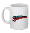 Чашка керамическая SUPERMAN слово Белый фото