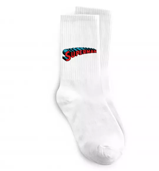 Шкарпетки SUPERMAN слово Білий фото