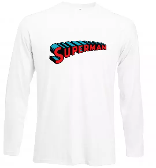 Лонгслив SUPERMAN слово Белый фото