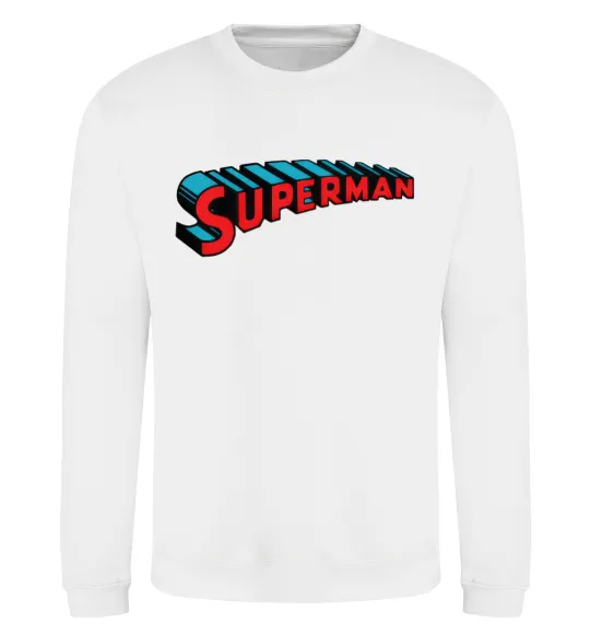 Світшот SUPERMAN слово Білий фото