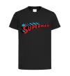 Детская футболка SUPERMAN слово Черный фото