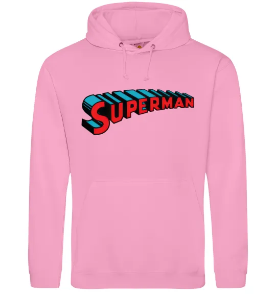 Жіноча толстовка (худі) SUPERMAN слово Рожевий фото
