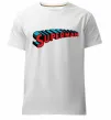 Чоловіча преміум футболка SUPERMAN слово Білий фото