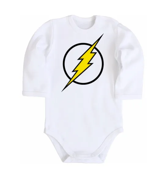 Детский боди logo flash Белый фото