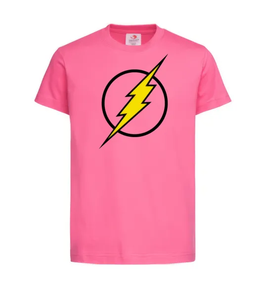 Дитяча футболка logo flash Яскраво-рожевий фото