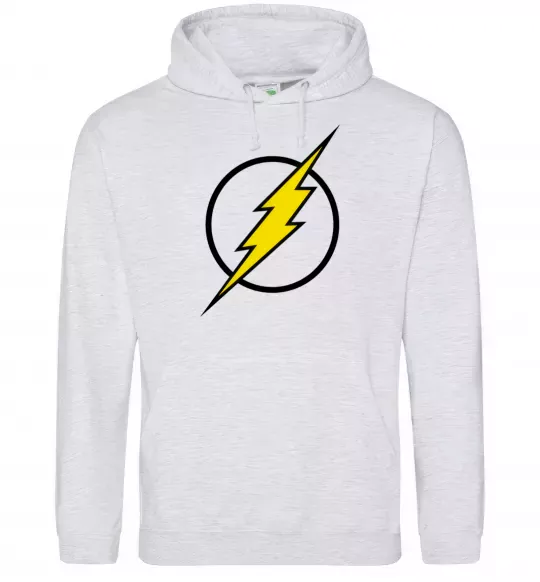 Мужская толстовка (худи) logo flash Серый меланж фото