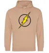 Мужская толстовка (худи) logo flash Песочный Мужская толстовка (худи) logo flash Песочный фото
