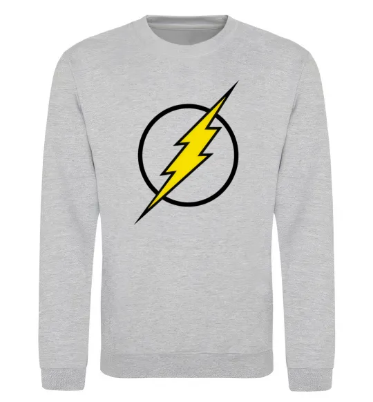 Свитшот logo flash Серый меланж фото