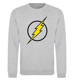 Свитшот logo flash Серый меланж фото