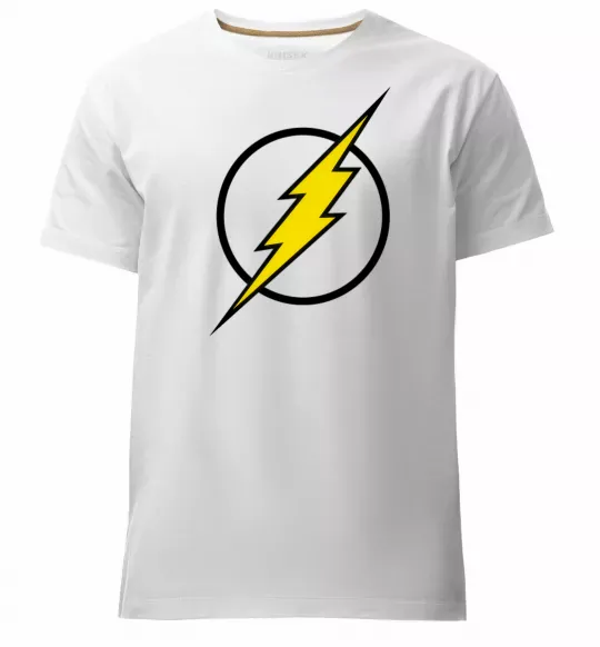 Мужская премиум футболка logo flash Белый фото