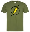 Мужская футболка logo flash Оливковый фото