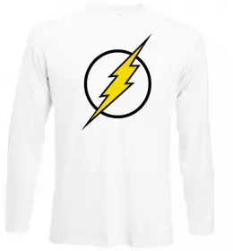 Лонгслів logo flash Білий фото