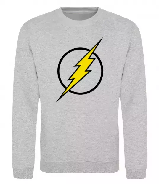 Свитшот logo flash Серый меланж фото