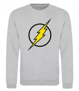 Свитшот logo flash Серый меланж фото