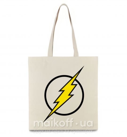Еко-сумка logo flash Бежевий фото