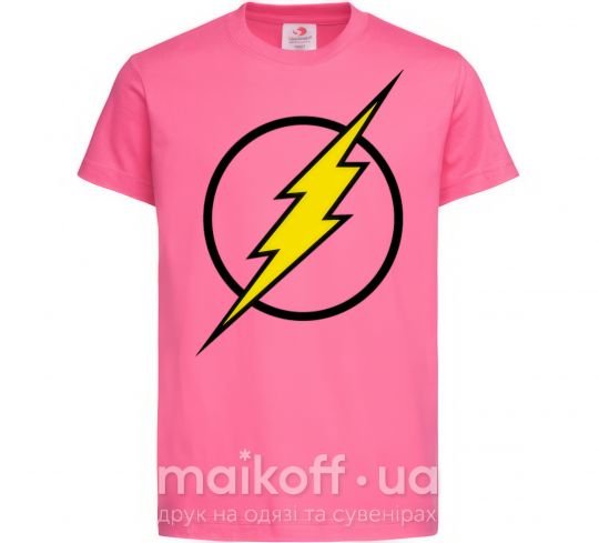 Дитяча футболка logo flash Яскраво-рожевий фото