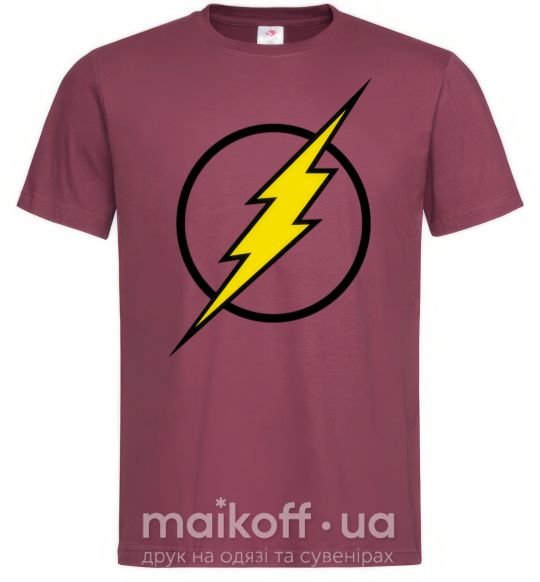 Мужская футболка logo flash Бордовый фото