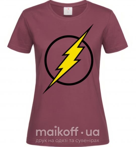 Женская футболка logo flash Бордовый фото